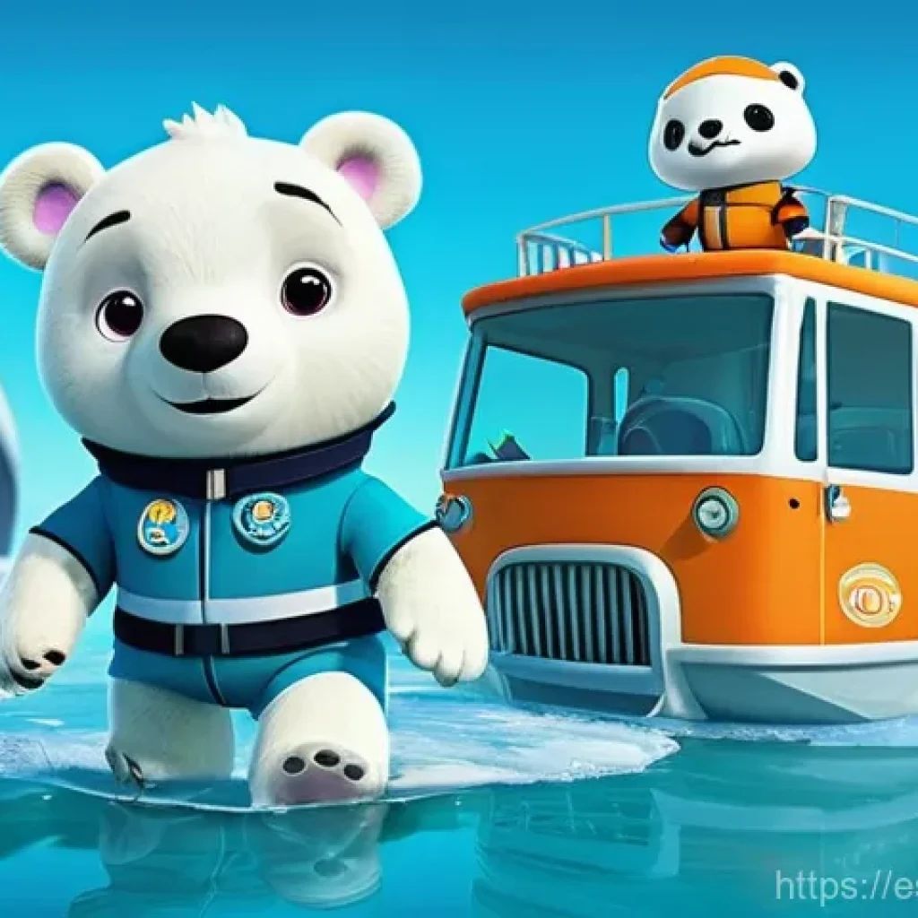 옥토넛 애니메이션 팬덤 활동 분석 - **Prompt 1: Octonauts Arctic Rescue Mission**
"A vibrant, high-quality animated scene depicting ...