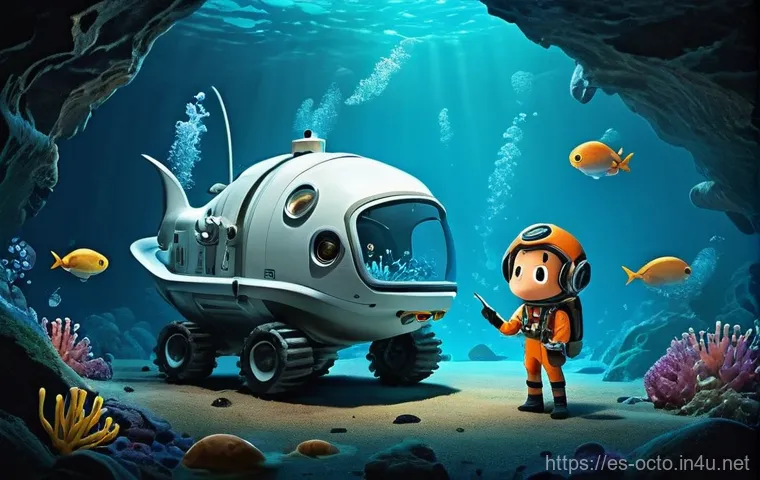옥토넛 시즌별 인기 에피소드 - **A Daring Ocean Rescue in a Kelp Forest**
    **Prompt:** An animated scene featuring Captain Barna...