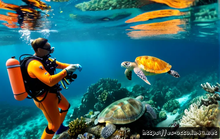옥토넛과 해양 과학자의 협업 - Photorealistic underwater research collaboration, an original friendly ocean exploration crew in pra...